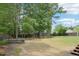 Expansive backyard with a wooded area providing privacy and a natural setting at 100 Winterberry Ln, Holly Springs, NC 27540