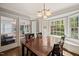 Formal dining area has plenty of natural light from a bay window at 10609 Lowery Dr, Raleigh, NC 27615