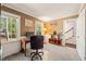 Comfortable home office with natural light and built in shelving at 10609 Lowery Dr, Raleigh, NC 27615