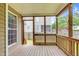Covered porch with view of back neighbor at 11 Glen Valley Ct, Angier, NC 27501