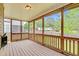 Covered porch with a view of the backyard at 11 Glen Valley Ct, Angier, NC 27501