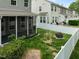 Back yard with fenced in yard and screened in porch at 1109 Renewal Pl, Raleigh, NC 27603