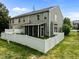 Private backyard with a screen porch and white fence, offering a secluded outdoor space at 1109 Renewal Pl, Raleigh, NC 27603