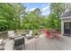 Large deck is perfect for outdoor gatherings and relaxation surrounded by nature at 111 Murdock Creek Ct, Cary, NC 27519