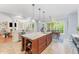 Gourmet kitchen with a large island, stainless steel appliances, and open concept design at 111 Murdock Creek Ct, Cary, NC 27519