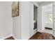 Conveniently located laundry closet with washer and dryer near the bedroom at 111 Sir Richard Ln, Chapel Hill, NC 27517
