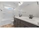 Bathroom features double sink, tub and shower at 1302 Cricket St, Elon, NC 27244