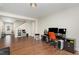 Office space with hardwood floors, a computer desk, a chair, and great lighting at 132 Deardom Way, Chapel Hill, NC 27516