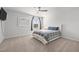 Bright bedroom with a ceiling fan, a window with drapes, and carpet at 1320 Abington Dr, Mebane, NC 27302