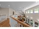 Upper level of home overlooking the kitchen, living room and screened in porch at 1415 Meadow Wind Ln, Hillsborough, NC 27278