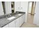 Bathroom with double vanity and granite countertop at 2402 Environ Way # Bldg 2000, Chapel Hill, NC 27517