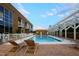 Inviting community pool with comfortable lounge chairs and lush landscaping for relaxation at 2402 Environ Way # Bldg 2000, Chapel Hill, NC 27517