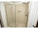 Walk-in shower featuring glass doors and tiled walls at 2402 Environ Way # Bldg 2000, Chapel Hill, NC 27517