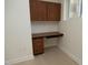 Cozy workspace area with built-in desk and cabinets, perfect for a home office or study nook at 2402 Environ Way # Bldg 2000, Chapel Hill, NC 27517