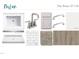 Various bathroom materials on display include a vanity, faucet, shower enclosure, tiles, and flooring at 253 Marvel Dr # 134, Rolesville, NC 27571