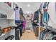 Well-organized walk-in closet with ample storage for clothes, shoes, and accessories at 257 Reese Dr, Willow Springs, NC 27592