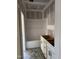 Bathroom featuring shower and tub with vanity and shaker cabinets with modern hardware at 329 Green Pines Estates Dr, Kenly, NC 27542