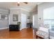 Charming entryway with hardwood floors, decorative furniture, and inviting decor at 3827 Heritage Spring Circle Cir, Wake Forest, NC 27587
