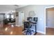 This office area features a computer setup and is open to the living area at 3827 Heritage Spring Circle Cir, Wake Forest, NC 27587
