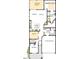 Open-concept floor plan with spacious kitchen, study, two bedrooms, owner's suite and covered porch at 40 Wabash St, Pittsboro, NC 27312