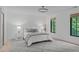 Airy bedroom featuring neutral decor, large windows, and ample natural light at 401 Brinkman Ct, Raleigh, NC 27614