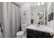 Bathroom with a modern sink and shower at 4617 Fawnbrook Cir, Raleigh, NC 27612