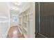 Welcoming hallway with built-in shelves and a bench seat provides extra storage at 528 Bankhead Dr, Cary, NC 27519