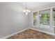 Charming kitchen featuring granite countertops, an island and natural light at 5420 Royal Troon Dr, Raleigh, NC 27604