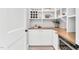 Well-organized pantry with custom shelving, a wooden countertop, and modern appliances at 669 Balmoral St, Clayton, NC 27520