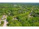 Overhead view of a lush, green neighborhood featuring tree-lined streets and well-maintained homes at 7313 Longstreet Dr, Raleigh, NC 27615
