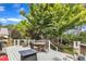 Outdoor deck offers a relaxing space with lovely views of the lush backyard at 733 Hadrian Dr, Garner, NC 27529