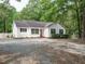 Charming single-story home featuring a white exterior, black shutters, and well-maintained landscaping at 81 Sallie Dr, Smithfield, NC 27577