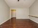 Spacious living room featuring hardwood floors, light gray walls, and ceiling fan at 81 Sallie Dr, Smithfield, NC 27577