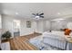 The main bedroom boasts an attached bathroom and lots of natural light at 106 Circle Dr, Mebane, NC 27302
