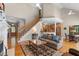 Open concept living room connects to the kitchen and dining area at 116 Hibiscus Dr, Clayton, NC 27527