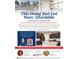 Advertisement showcasing the home's affordability and financing options with a photo of the exterior at 1242 Underbrush Dr, Durham, NC 27703