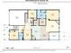 First floor layout showcasing bedrooms, bathrooms, kitchen, dining room, and living spaces at 1242 Underbrush Dr, Durham, NC 27703