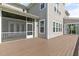 Spacious back deck featuring a screened porch, perfect for outdoor entertaining and relaxation at 1429 Wragby Ln, Apex, NC 27502
