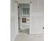 Bathroom with a vanity and tile floors through the doorway at 15 Independence Dr, Smithfield, NC 27577