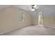 Inviting bedroom with two windows and a ceiling fan for added comfort at 160 Fox Run Rd, Youngsville, NC 27596