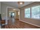 Inviting living room with wood floors, light-filled windows, and an open layout at 1708 S Alston Ave, Durham, NC 27707