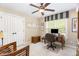 Comfortable bedroom with neutral walls and a ceiling fan at 1710 Eddy Ct, Franklinton, NC 27525