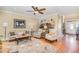 Inviting living room with stylish furniture, hardwood flooring, and decorative accents at 1710 Eddy Ct, Franklinton, NC 27525