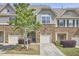 Charming townhouse with stone accents, well-maintained landscaping, and attached one car garage at 19 Sangre De Cristo Dr, Durham, NC 27705