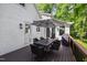 This deck is equipped with outdoor dining and grilling areas, perfect for social gatherings at 202 Homestead Dr, Cary, NC 27513