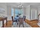 Elegant dining room with hardwood floors and a view at 206 Wagon Trail Dr, Cary, NC 27513