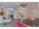 Charming bedroom with star-themed ceiling, adjacent to seating area and office nook at 2117 Buckingham Rd, Raleigh, NC 27607
