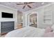 Comfortable bedroom with a star-themed ceiling and en-suite bathroom access at 2117 Buckingham Rd, Raleigh, NC 27607