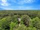 Expansive aerial view of home nestled in a dense forest, offering privacy and a sense of seclusion at 2201 Avinshire Pl, Wake Forest, NC 27587