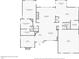 Detailed first floor plan offering comprehensive layout with dimensions of the kitchen, bedrooms, and living areas at 2201 Avinshire Pl, Wake Forest, NC 27587